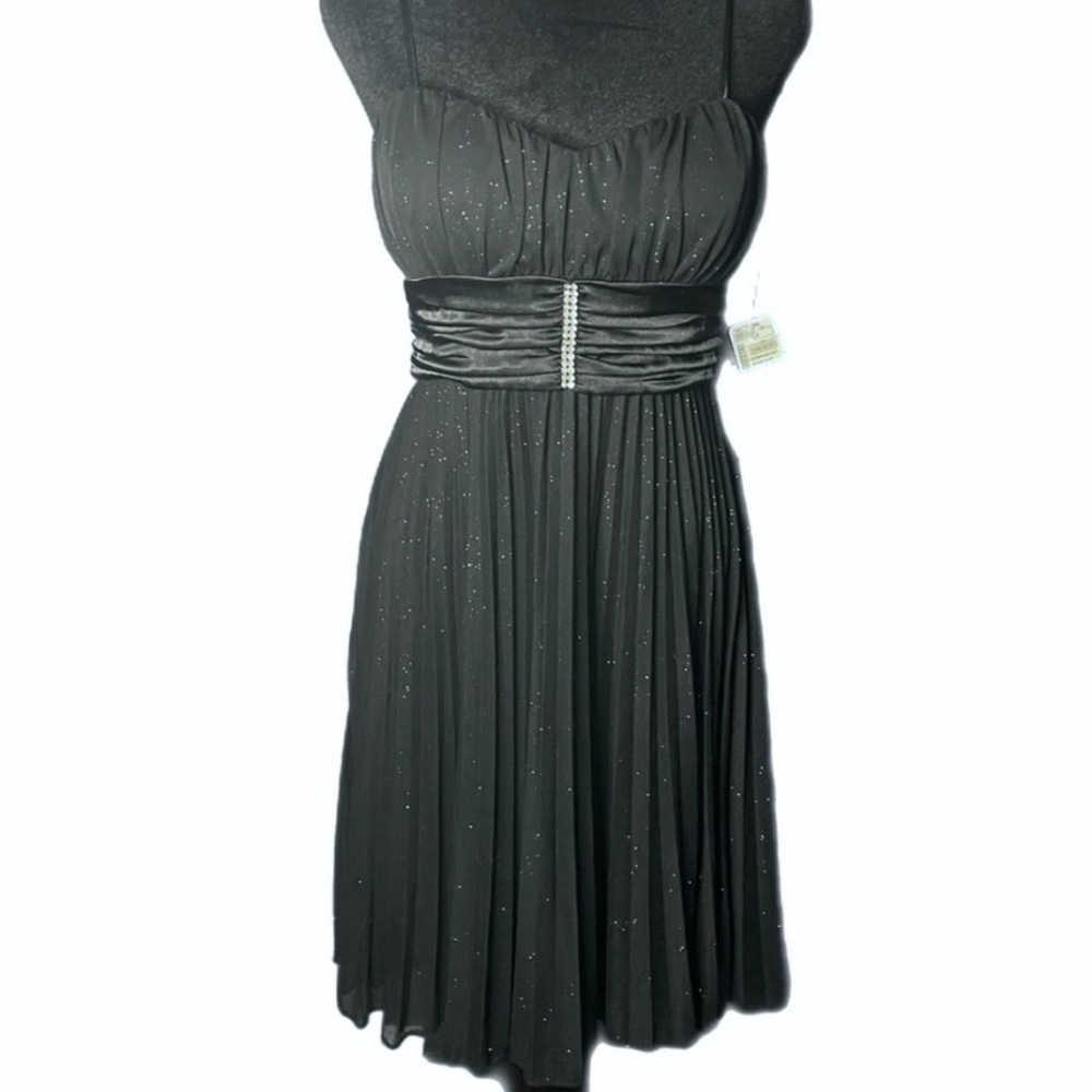 DOLCE & GABBANA Black Silk Pleated Dress